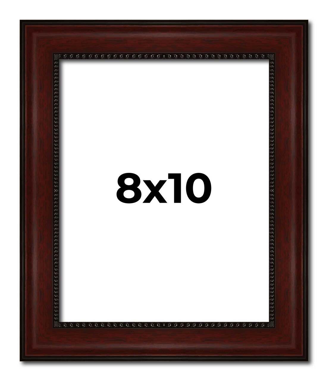 8x10 Distressed Brown Picture Frame - UV Acrylic, Foam Board Backing, Hanging Hardware